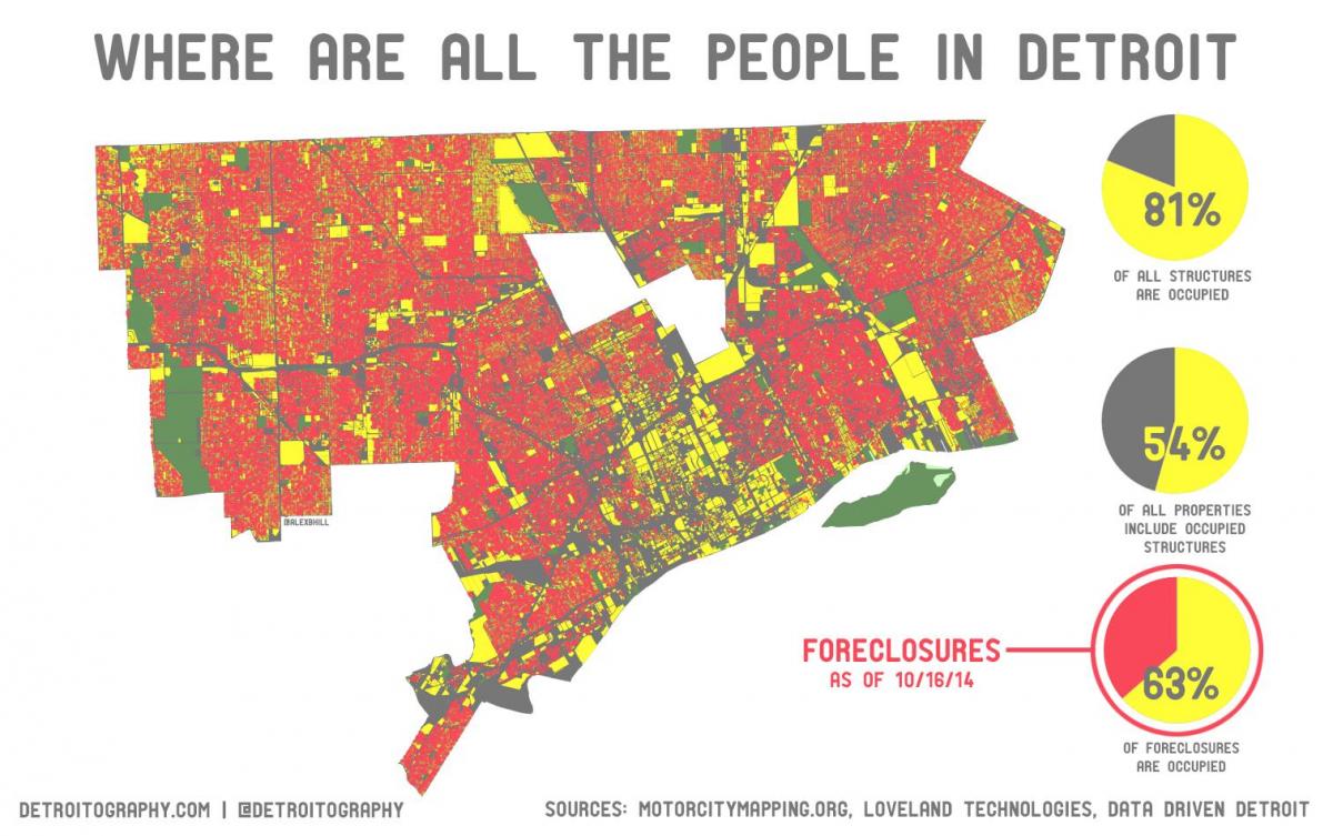Detroit popolazione mappa