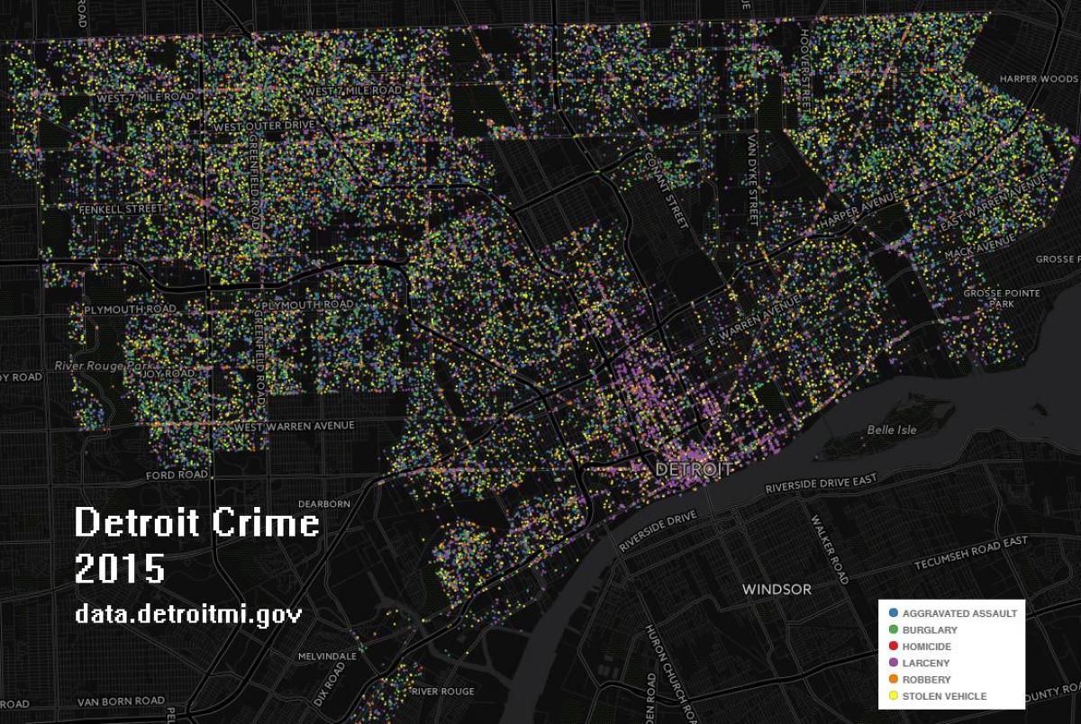Detroit crimine mappa