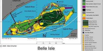 Mappa di Detroit Belle Isle