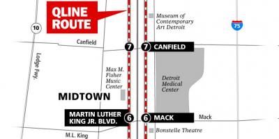 Detroit tram mappa
