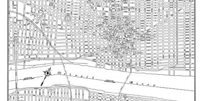 Mappa stradale di Detroit