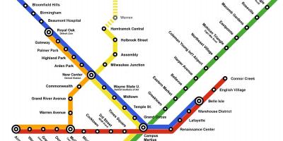 Mappa di Detroit Metro