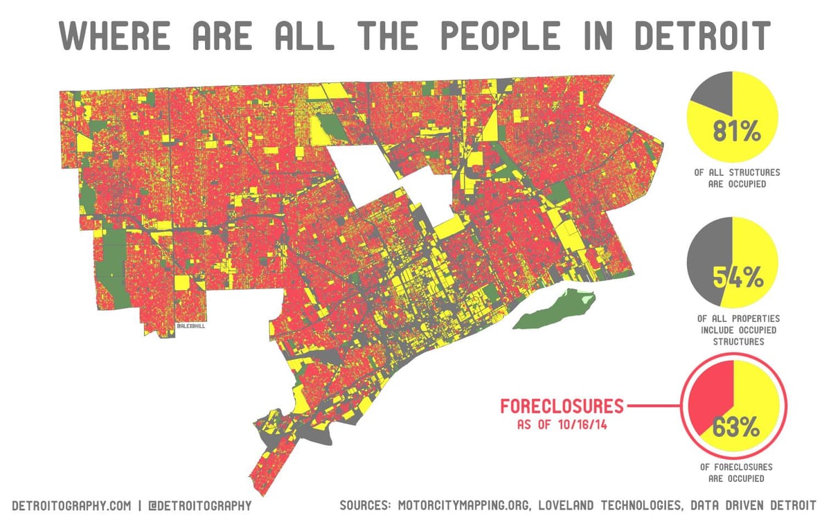 Detroit popolazione mappa