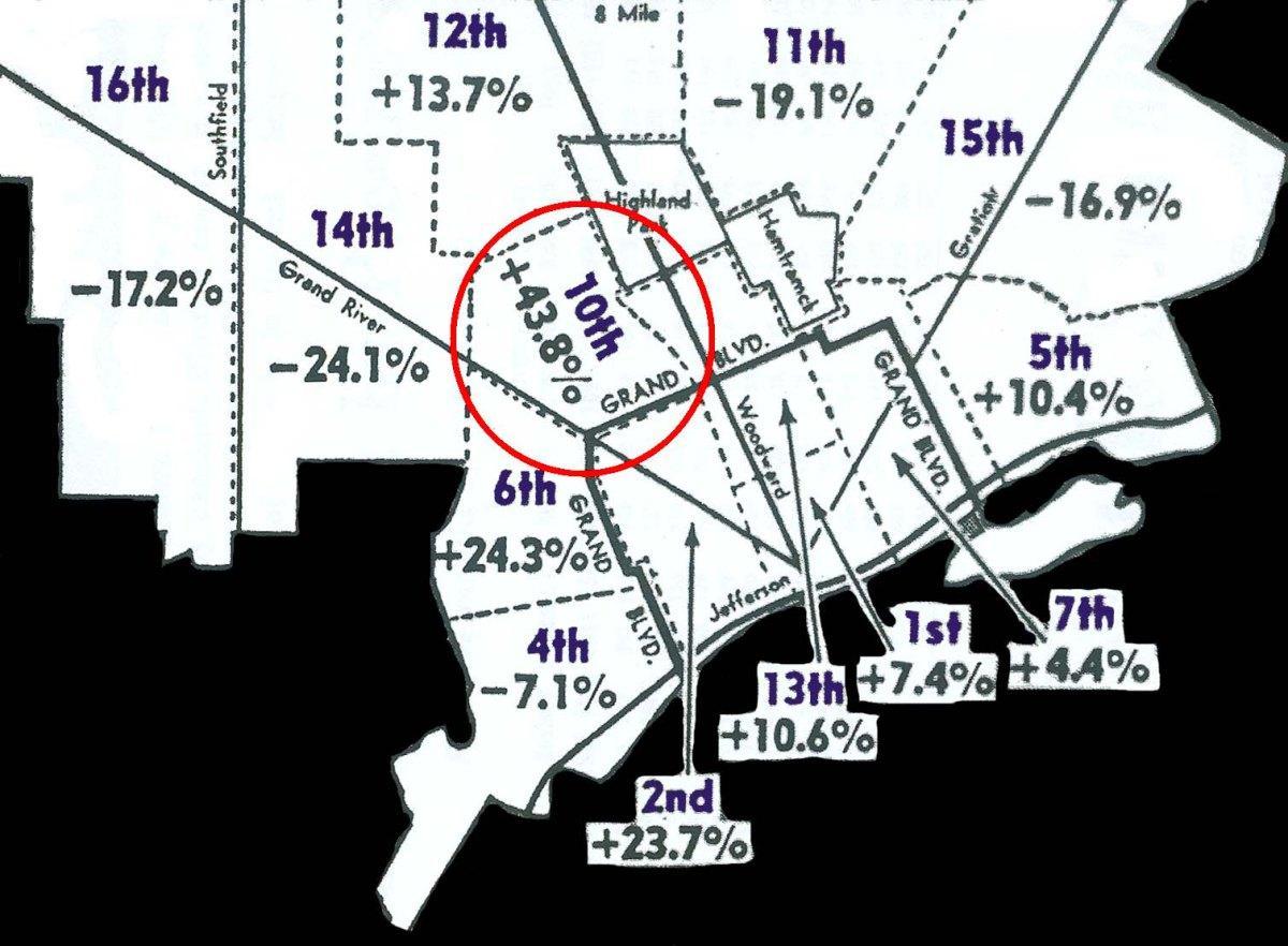 Detroit quartiere mappa
