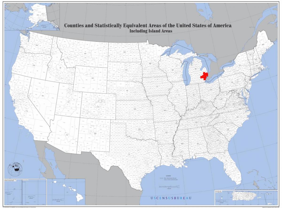 Detroit ubicazione sulla mappa