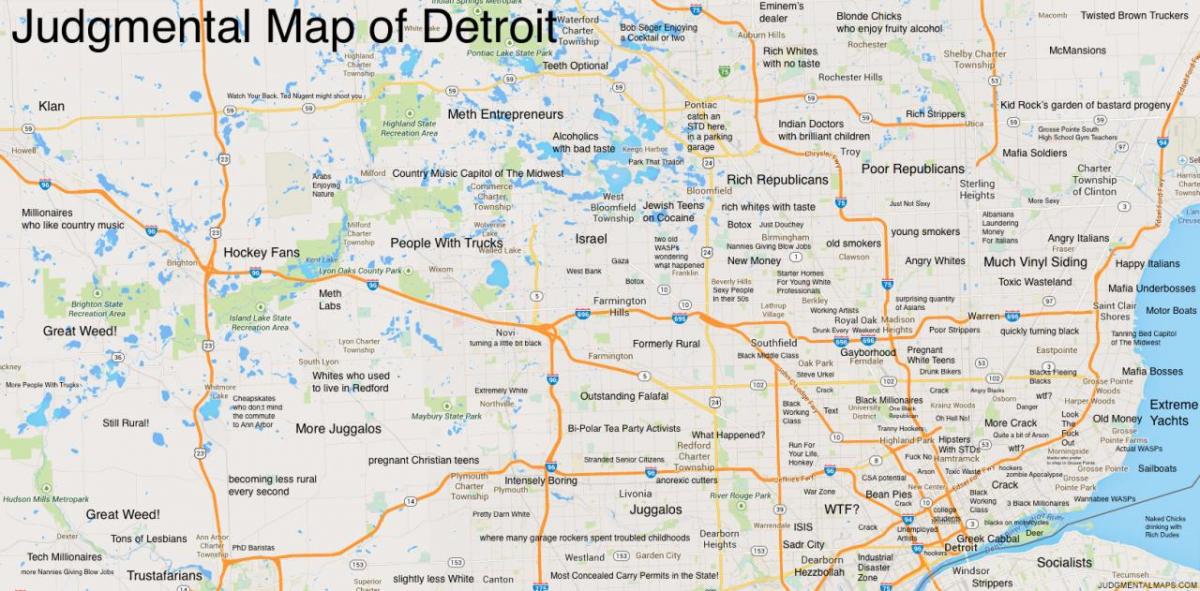 giudicante mappa Detroit