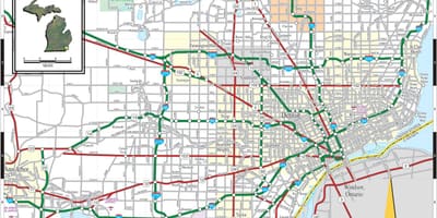 Detroit (Michigan) Mappa