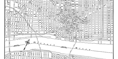 Città di Detroit mappa